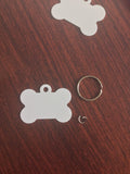 Sublimation Dog Tag Blank, 5 Blank Dog Bone, Aluminum Dog Tag, Aluminum Pet blank, White Sublimation, Dog Tag, 5 Tags