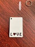 Blank Keychain, 5 Sublimation Blank Love Keychain, Keychain Blank, Blank Love Key Chain