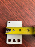 Sublimation Keychain, 5 Sublimation Blank Dad Keychain, White Blank, Keychain Blank, Fathers Day