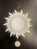 Sublimation Wind Spinner Blank Sun Shaped 10" Aluminum Hanging Garden and Yard Decoration